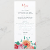 Bohemian Bold Floral Wedding Menu (Voorkant)