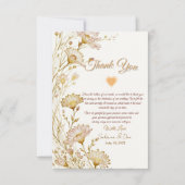 Bohemian, botanical style  bedankkaart (Voorkant)