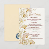 Bohemian, botanical style Enclosure Informatiekaartje (Voorkant / Achterkant)