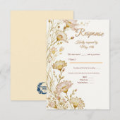 Bohemian, botanical style Response RSVP Kaartje (Voorkant / Achterkant)