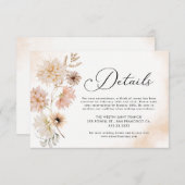 Bohemian Botanical Wedding Details Enclosure Kaart (Voorkant / Achterkant)