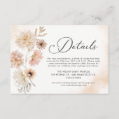 Bohemian Botanical Wedding Details Enclosure Kaart (Voorkant)