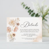 Bohemian Botanical Wedding Details Enclosure Kaart (Staand voorkant)