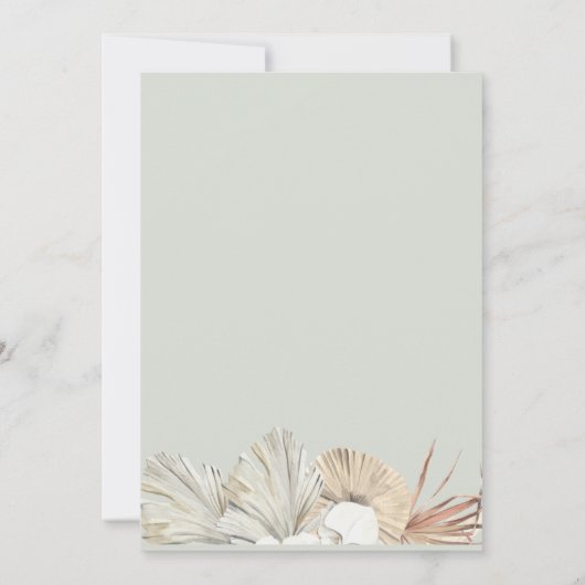 Bohemian Botanicals Engagement Party Aankondiging (Achterkant)