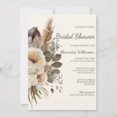 Bohemian Bouquet & Feathers Vrijgezellenfeest Kaart (Voorkant)