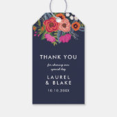 Bohemian Bouquet - Navy Blue - Hartelijk dank Cadeaulabel (Voorkant)