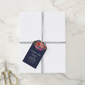 Bohemian Bouquet - Navy Blue - Hartelijk dank Cadeaulabel (Met Touw)
