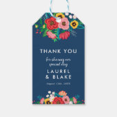 Bohemian Bouquet - Navy Blue - Hartelijk dank Cadeaulabel (Voorkant)