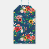 Bohemian Bouquet - Navy Blue - Hartelijk dank Cadeaulabel (Achterkant)