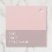 Bohemian Boutique Clothing Size Price Hang Label (Achterkant)