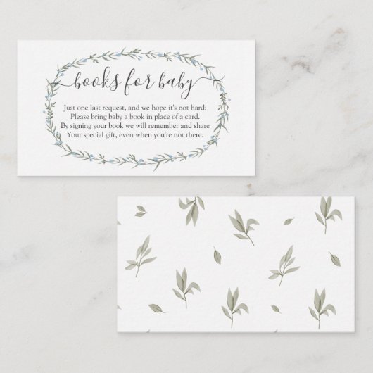 Bohemian Boy Book in lieu, boeken voor baby insert Informatiekaartje (Voorkant / Achterkant)