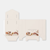 Bohemian Burnt Oranje Herfst Floral Wedding Bedankdoosjes (Uitgevouwen)