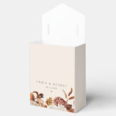 Bohemian Burnt Oranje Herfst Floral Wedding Bedankdoosjes (Geopend)