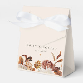 Bohemian Burnt Oranje Herfst Floral Wedding Bedankdoosjes