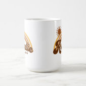 Bohemian Burnt Oranje Rainbow Sun Auntie Retro Koffiemok (Center)