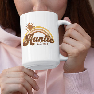 Bohemian Burnt Oranje Rainbow Sun Auntie Retro Koffiemok