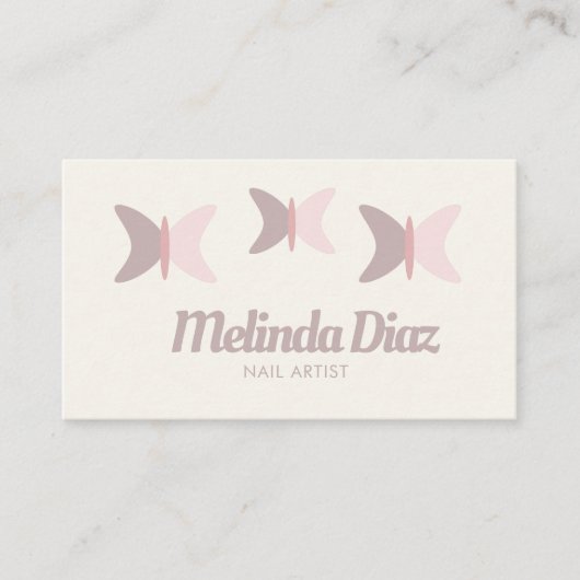 Bohemian Butterflies Beauty Eyelashes Salon Visitekaartje (Voorkant)