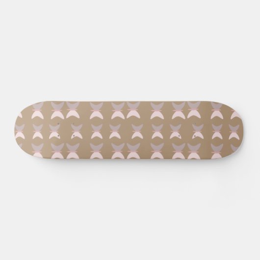 Bohemian Butterflies Pattern Brown Skateboard (Horizontaal)