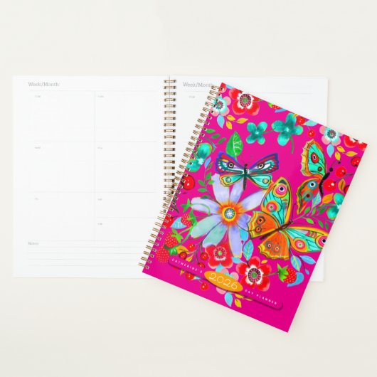 Bohemian Butterfly Floral 2026 Day Planner (Display)