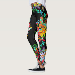 Bohemian Butterfly Floral Leggings