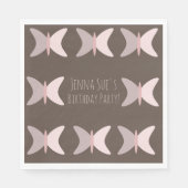 Bohemian Butterfly Pastel Pink Birthday Servet (Voorkant)