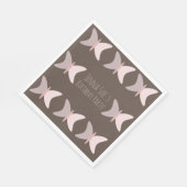 Bohemian Butterfly Pastel Pink Birthday Servet (Hoek)