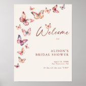 Bohemian Butterfly Vrijgezellenfeest Welkom Poster (Voorkant)