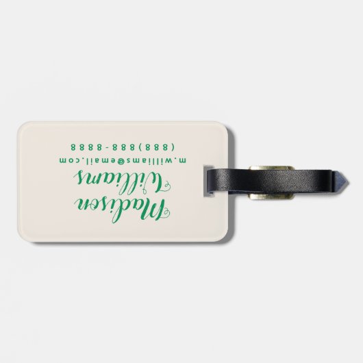 Bohemian Cactus Bagagelabel (Achterkant horizontaal)