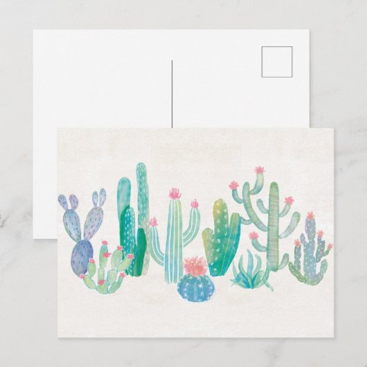 Bohemian Cactus Briefkaart (Voorkant / Achterkant)
