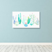 Bohemian Cactus Canvas Afdruk (Insitu (Houten vloer))