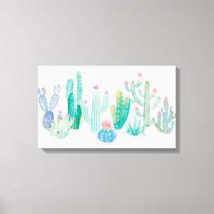 Bohemian Cactus Canvas Afdruk