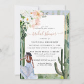 Bohemian Cactus Desert Floral Vrijgezellenfeest In Kaart (Voorkant)