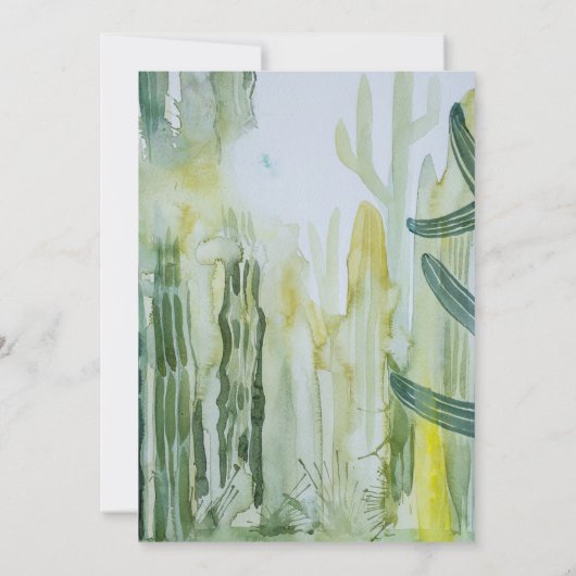 Bohemian Cactus Desert Floral Vrijgezellenfeest In Kaart (Achterkant)