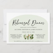 Bohemian Cactus Desert Rehearsal Dinner Invitation Kaart (Voorkant)