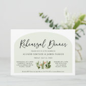 Bohemian Cactus Desert Rehearsal Dinner Invitation Kaart (Staand voorkant)