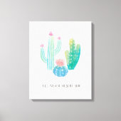 Bohemian Cactus | Ik zal je nooit waarschuwen Canvas Afdruk (Voorkant)