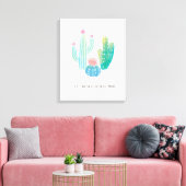 Bohemian Cactus | Ik zal je nooit waarschuwen Canvas Afdruk (Insitu (Woonkamer))