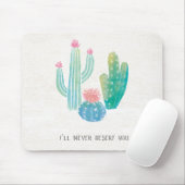 Bohemian Cactus | Ik zal je nooit waarschuwen Muismat (Met muis)