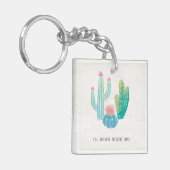 Bohemian Cactus | Ik zal je nooit waarschuwen Sleutelhanger (Voorkant Links)