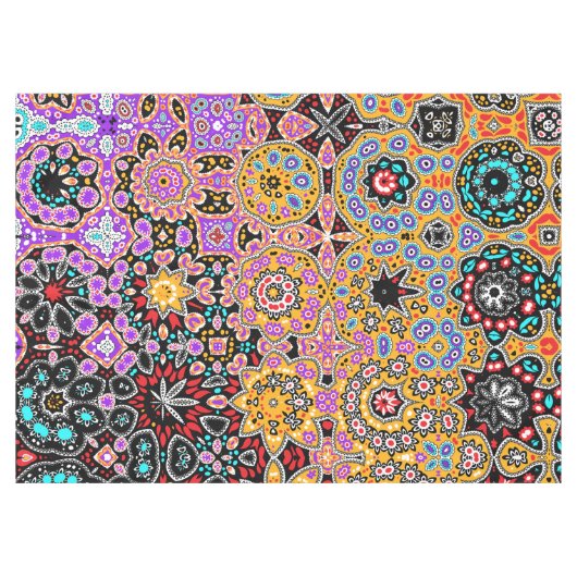 Bohemian Carpet Elegant Gustav Klimt Fantasy Tafelkleed (Voorkant (Horizontaal))