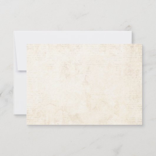 Bohemian Chic Bloemen Terracotta Bruiloft RSVP Kaartje (Achterkant)