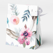 Bohemian Chic Floral Boho Meisje Verjaardagsfeest Bedankdoosjes (Achterkant)