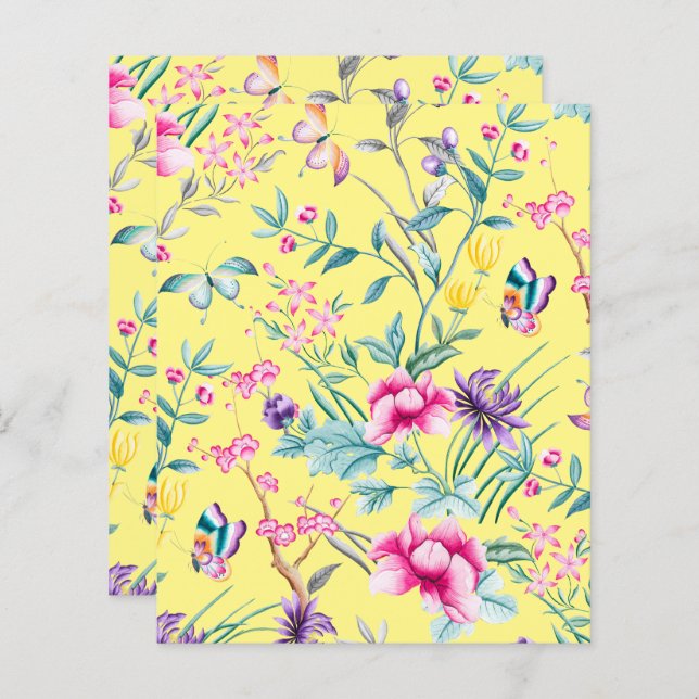 Bohemian Chic Floral Pattern Scrapbook (Voorkant / Achterkant)