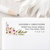 Bohemian Chic Floral Retouradres Labels (Insitu)