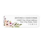 Bohemian Chic Floral Retouradres Labels (Voorkant)