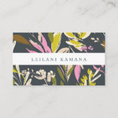 Bohemian Chic Foliage Pattern Visitekaartje (Voorkant)