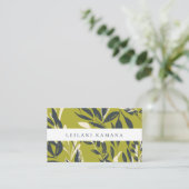 Bohemian Chic Foliage Pattern Visitekaartje (Staand voorkant)