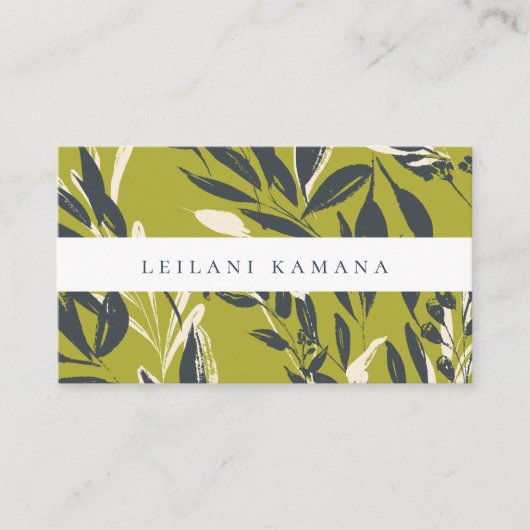 Bohemian Chic Foliage Pattern Visitekaartje (Voorkant)