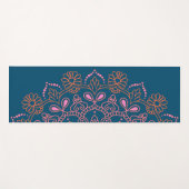 Bohemian Chic Mandala Spirituele Wellness | Blauw Yogamat (Voorkant (horizontaal))