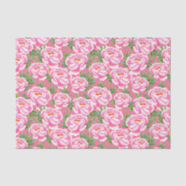 Bohemian Chic Pink Peonies Patroon Tissuepapier